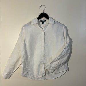 Ralph Lauren White Casual Button Down Shirt